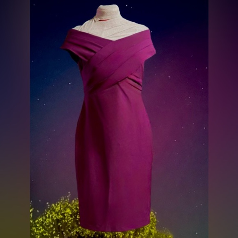 NWT, Lauren Ralph Lauren off shoulder cocktail party dress Wmns Sz 4
